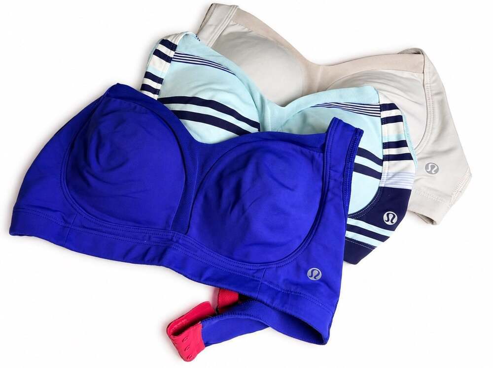 Lot of 3 Lululemon Sports Bras 34C Padded Adjustable Racerback Yoga